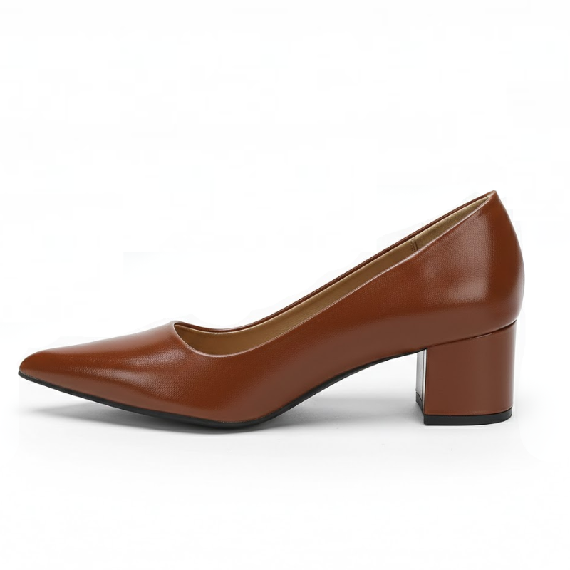 Women Modern Minimalist Pointed Toe Block Heels