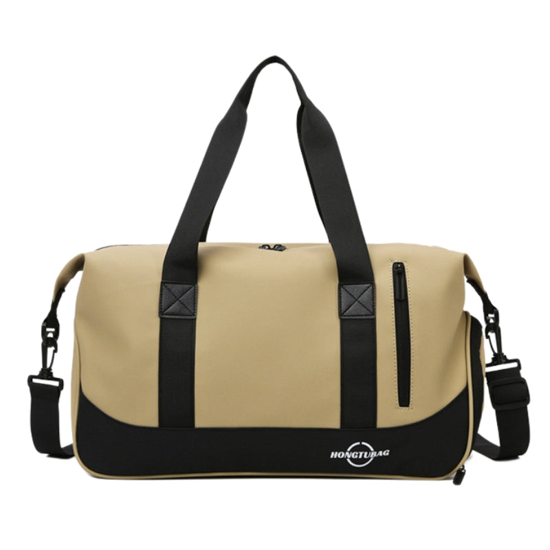 Large-Capacity Oxford Gym Duffle with Shoe Compartment