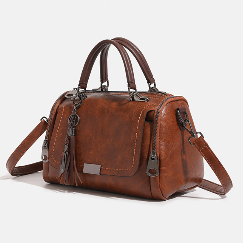 Style Retro Crossbody Pillow Bag with Tassel