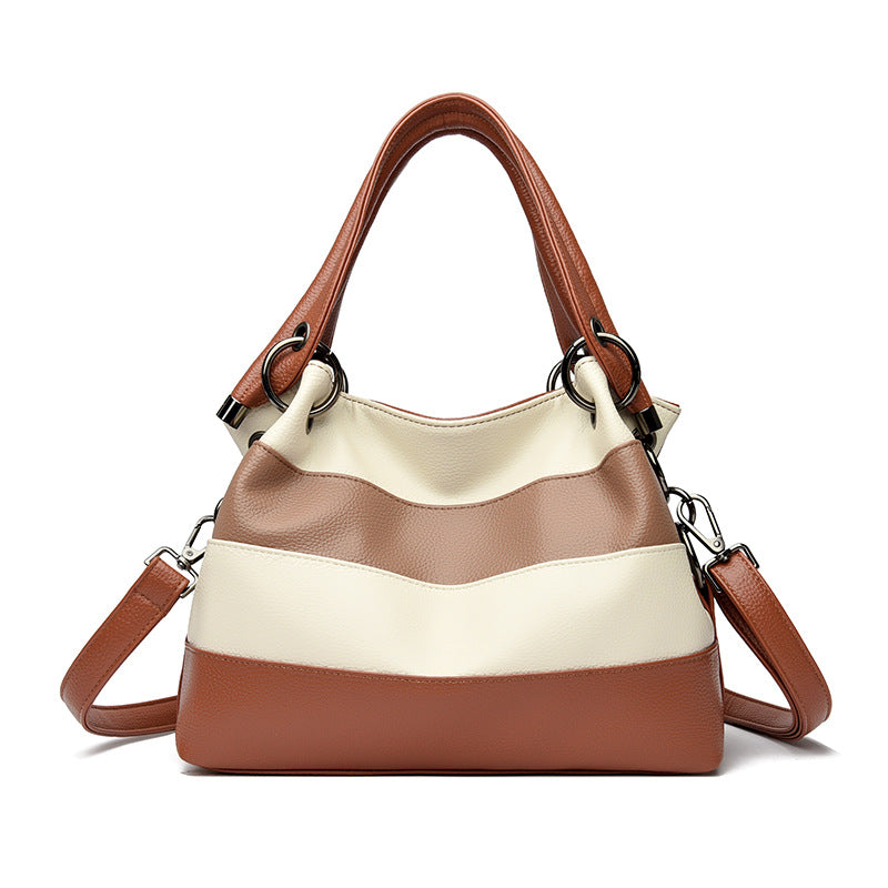 Color Block Large Capacity Women’s Shoulder Bag