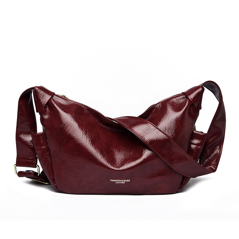 Sable Wax Leather Shoulder Bag