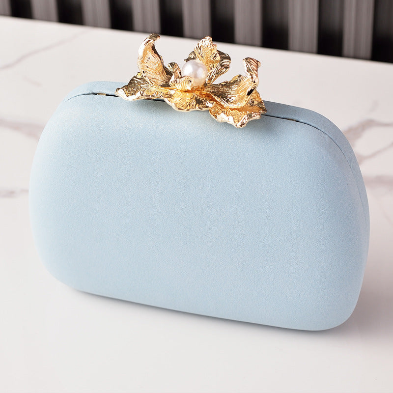 Luxe Floral Pearl Clutch Bag