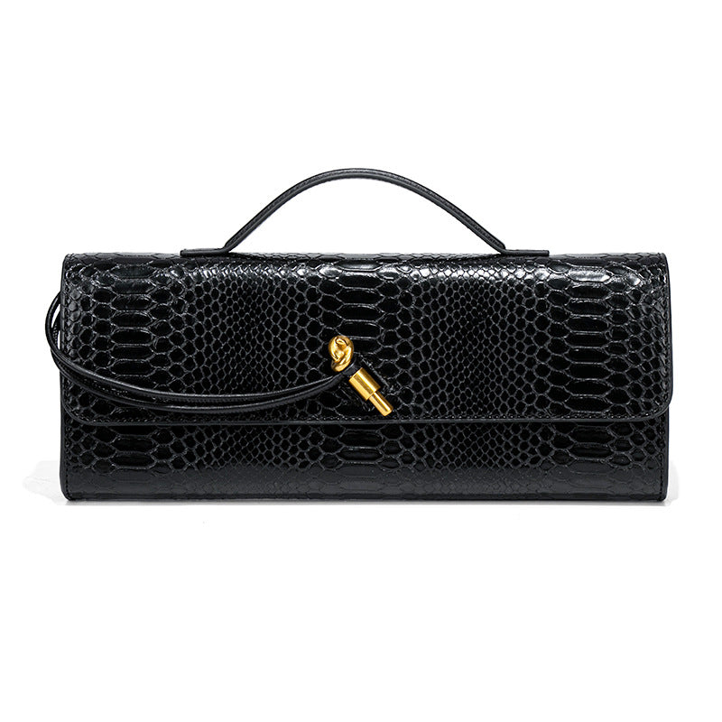 Bordeaux Croc Texture Structured Handbag