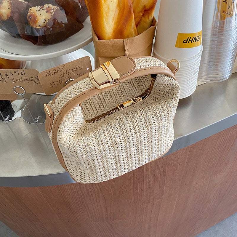 Straw Woven Summer Mini Shoulder Messenger Bag