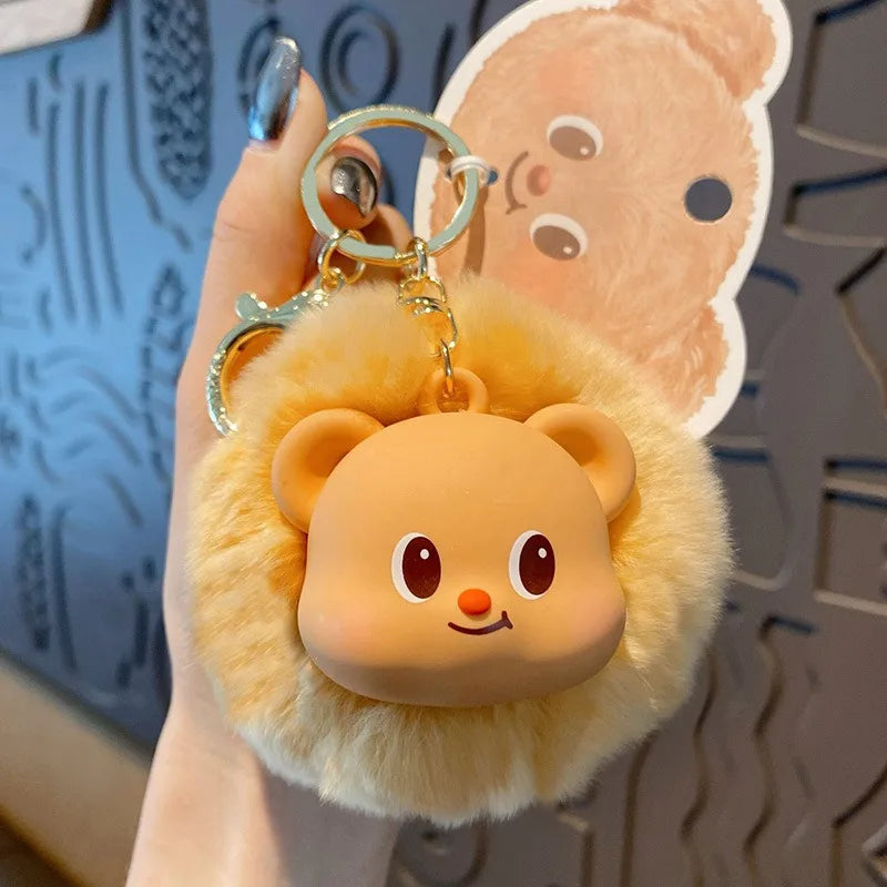 Soft Bear Fluffy Bag Charm