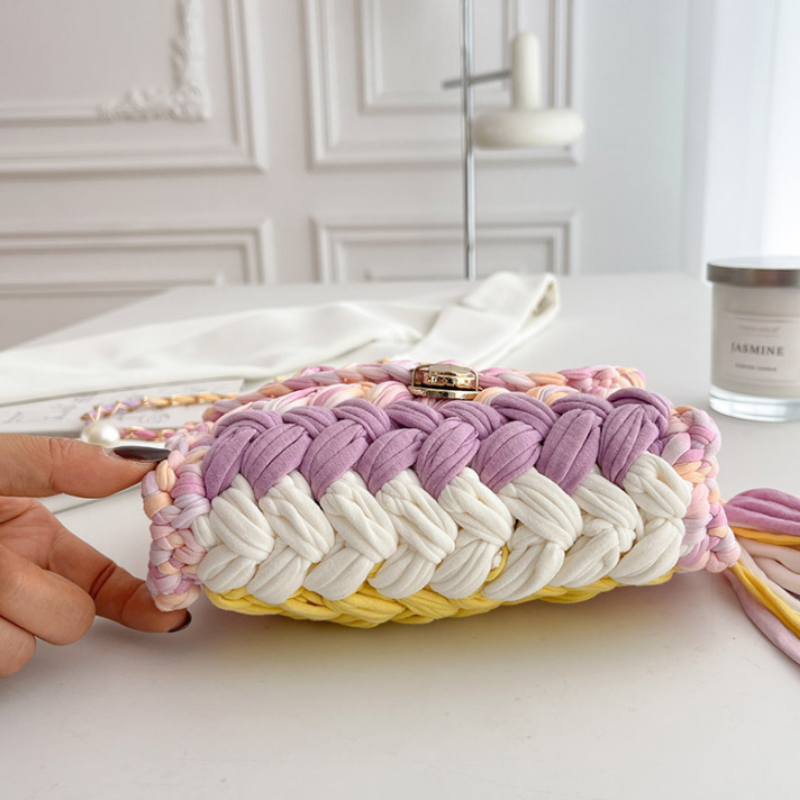 Pastel Knit Handbag