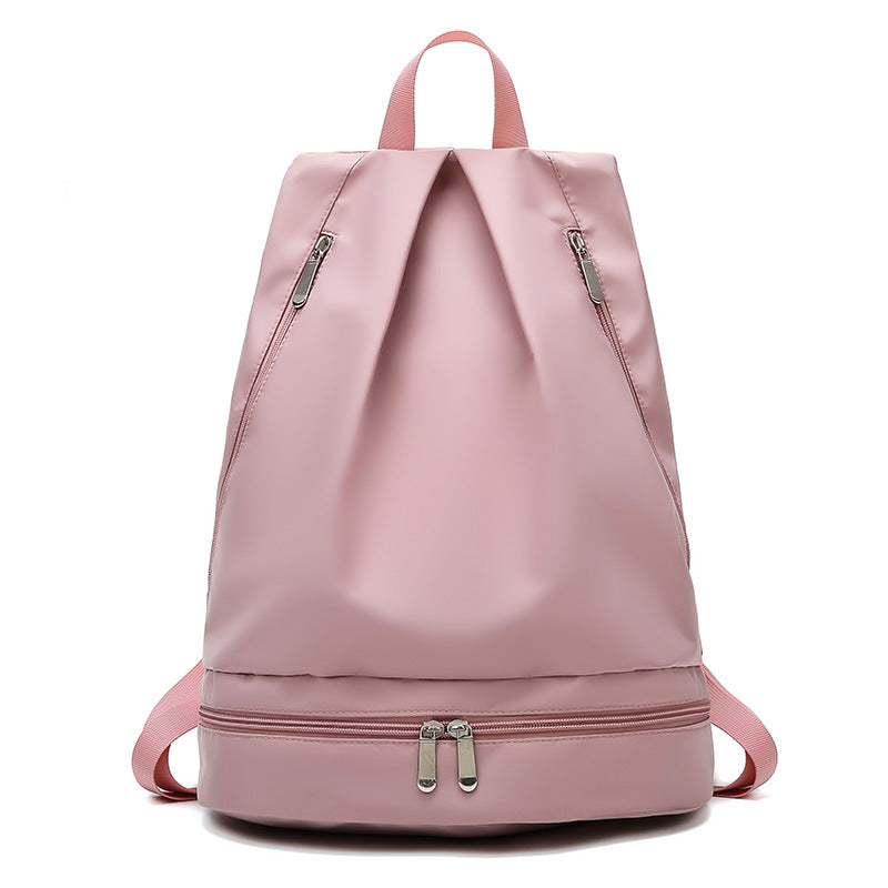 Lightweight Oxford Cloth Fitness Backpack with Shoe Compartment