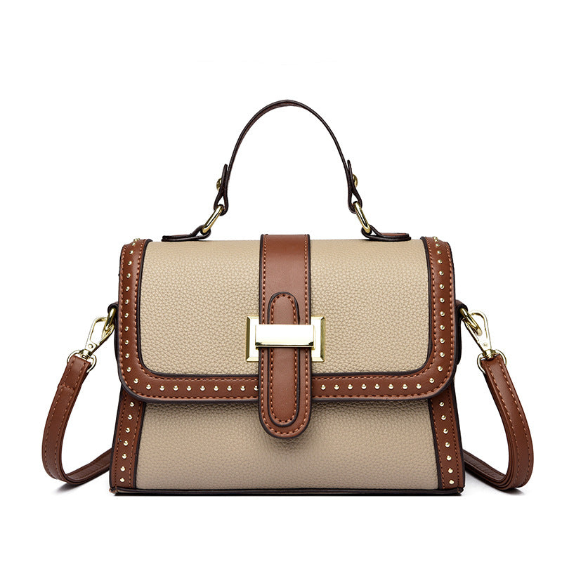 Regal Studded Flap Handbag