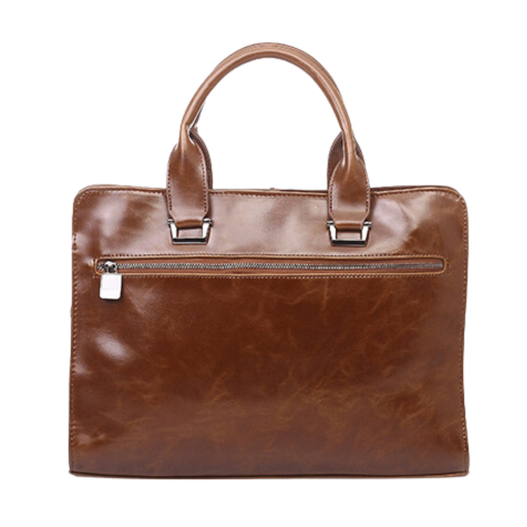 Style Men's Horizontal PU Leather Briefcase