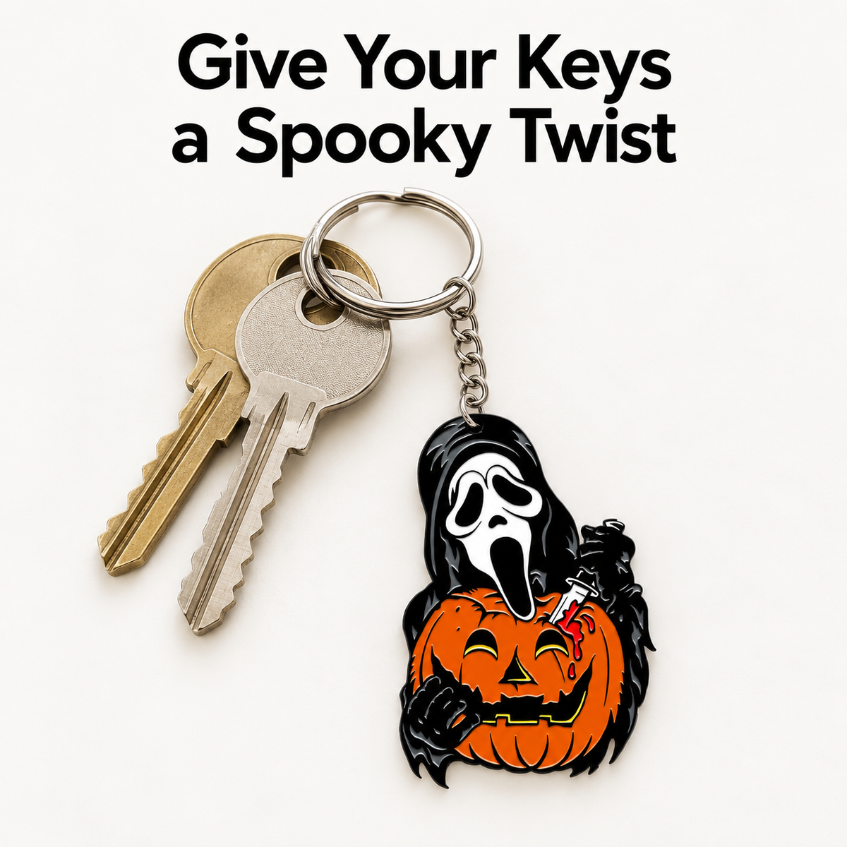 Halloween Horror Pumpkin Keychain