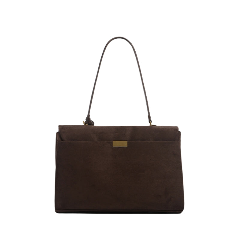 Frosted Suede Large Capacity Messenger Shoulder Bag