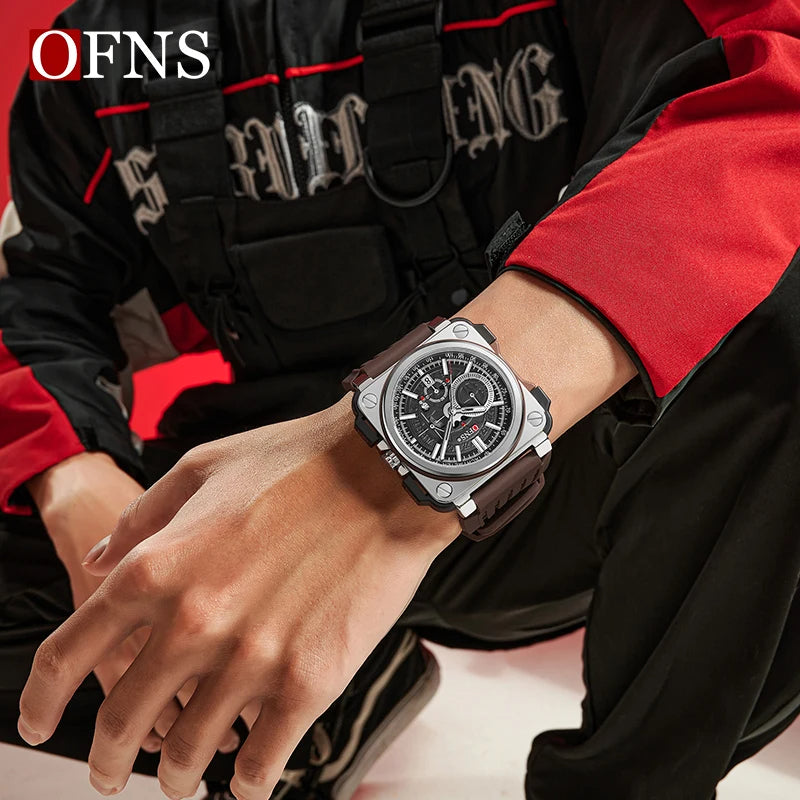 Square Dial Chrono Edge Men's Quartz Watch