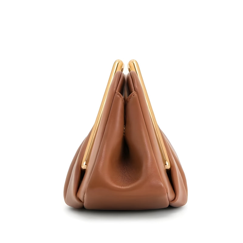 Women’s Pleated Ring Handle Cloud Handbag