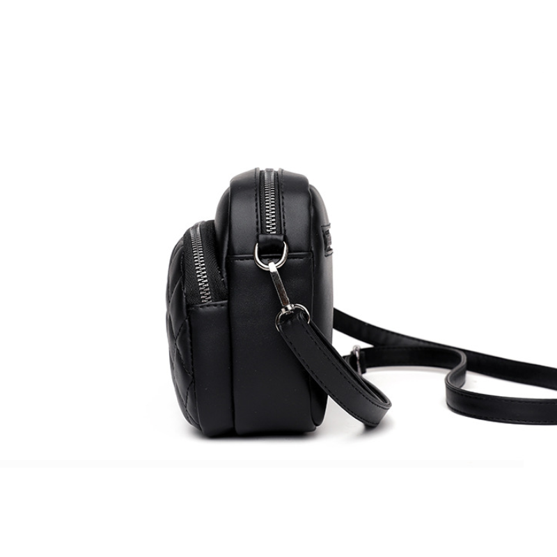 Noir Quilt Crossbody Bag