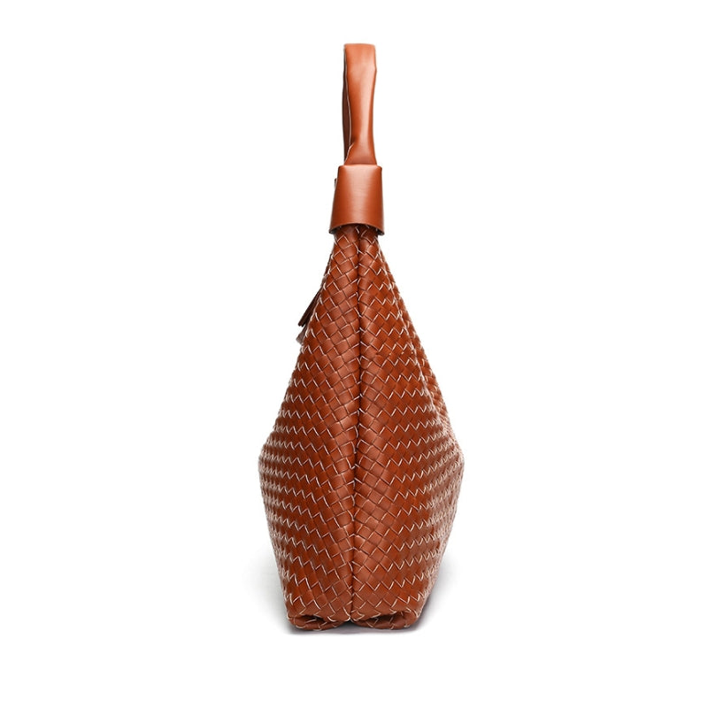 Artisanal Woven Lattice Slouchy Shoulder Bag