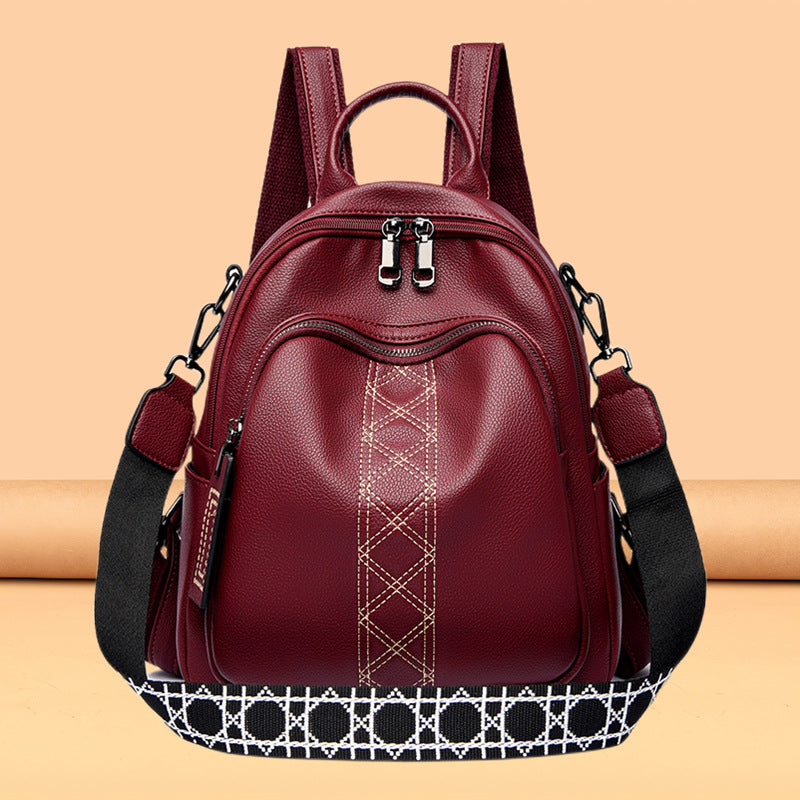 Fashionable Litchi Pattern Women's Backpack