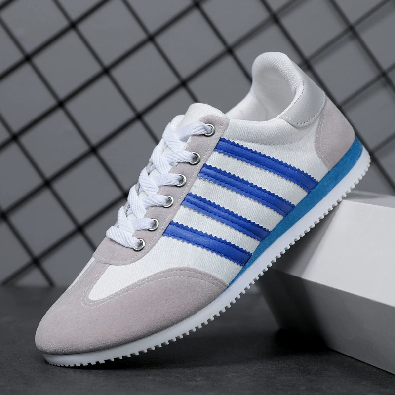 Men’s Dynamic Striped Low-Top Urban Lifestyle Sneakers