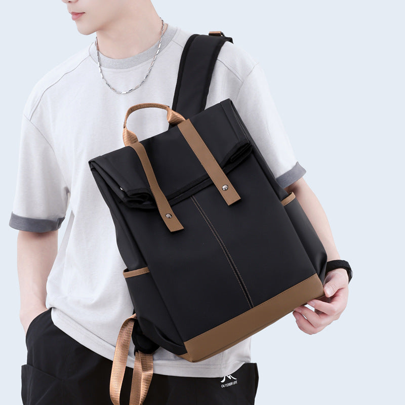 Color Block Flap Backpack