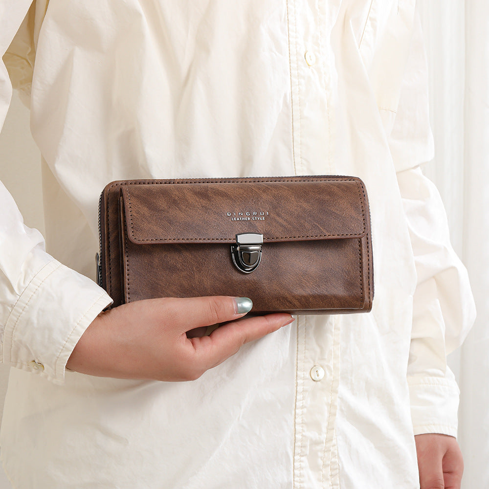 Men’s Large Capacity Wallet With Zipper And Card Slots