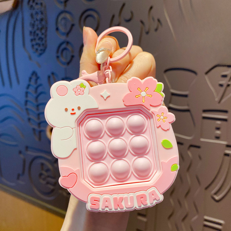 Sakura Bear Pop Keychain