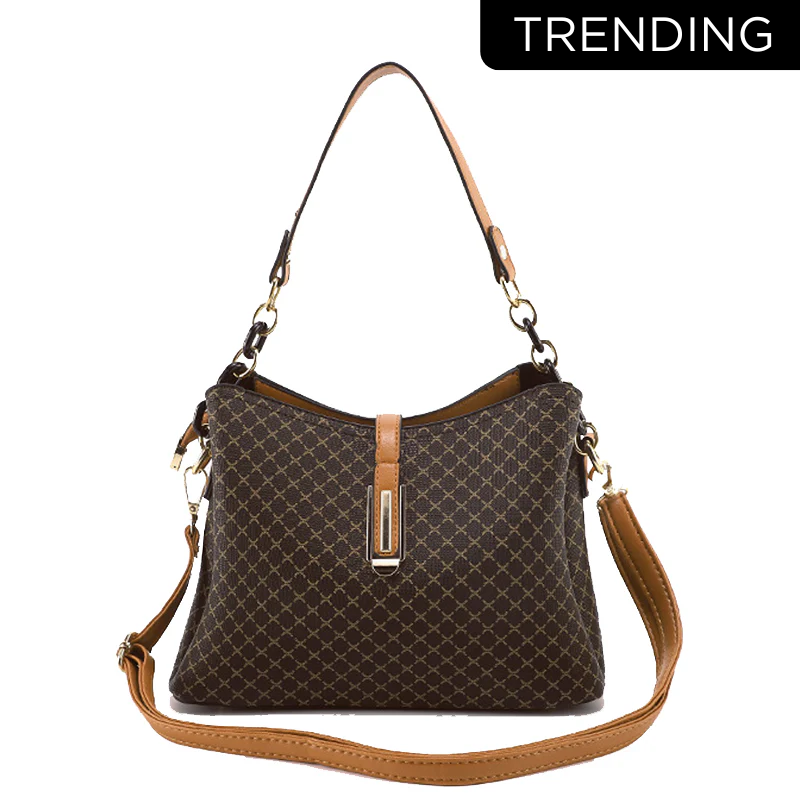 Large Capacity Triple Layer PU Leather Shoulder Messenger Bag