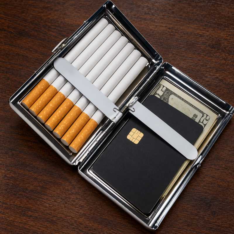 RetroVault Multifunctional Metal Card Holder Case