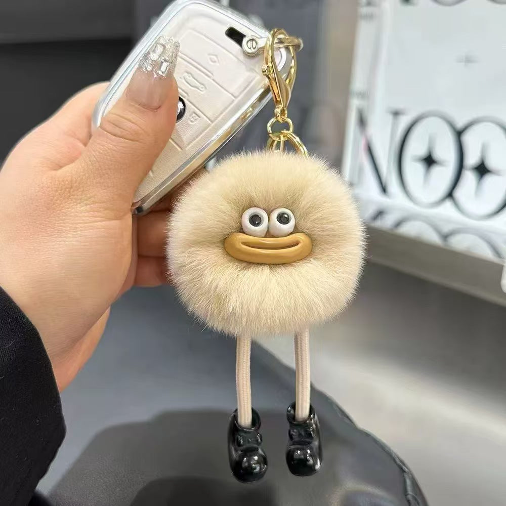 Fluffy Faux Rabbit Fur Bag Charm
