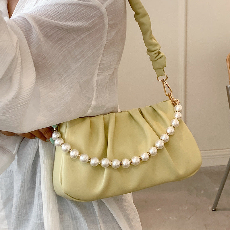 Cloud Style Pearl Chain Shoulder Bag