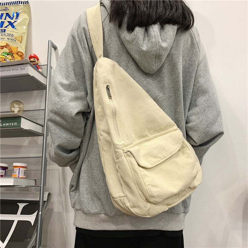 Versatile Nylon Canvas Chest Crossbody Bag