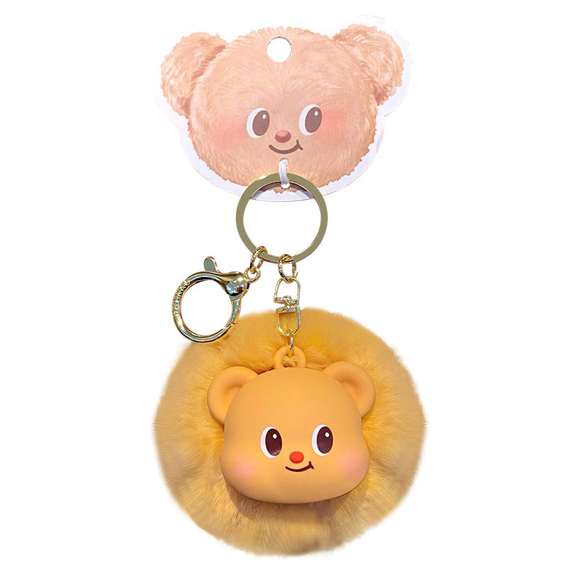 Soft Bear Fluffy Bag Charm