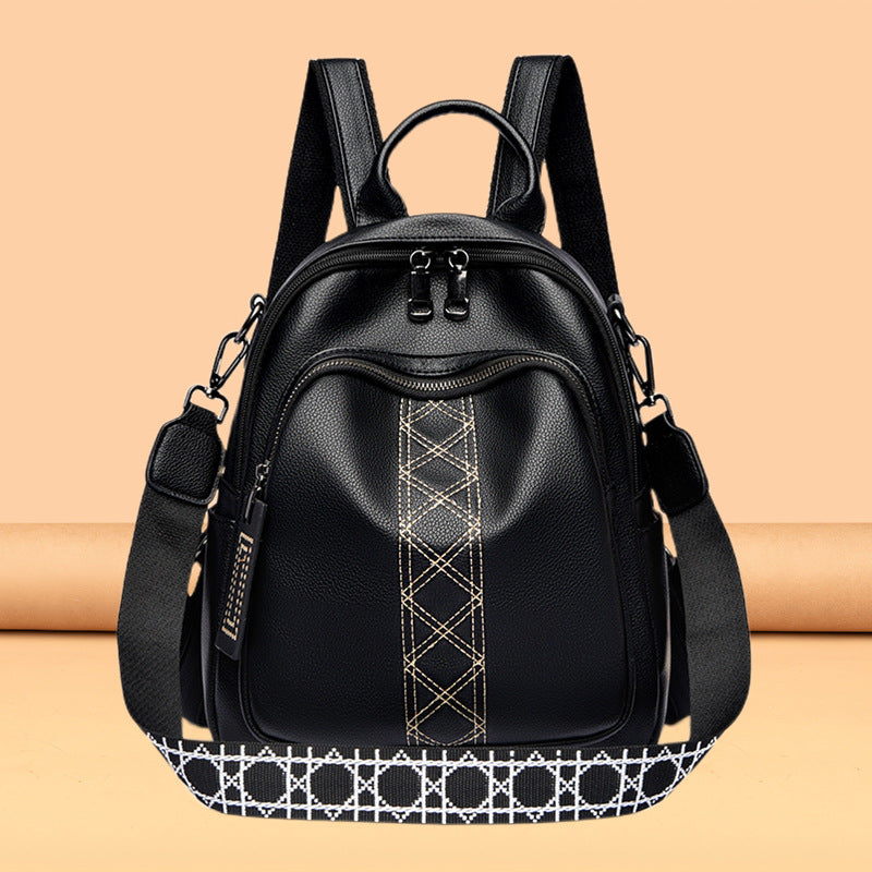 Fashionable Litchi Pattern Women's Backpack