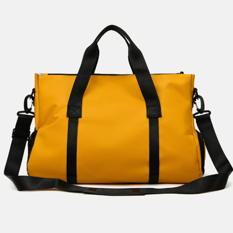 New Coated Oxford Cloth Fitness Bag with Shoe Compartment