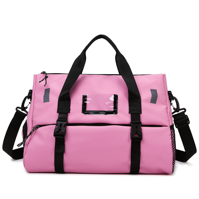 New Coated Oxford Cloth Fitness Bag with Shoe Compartment