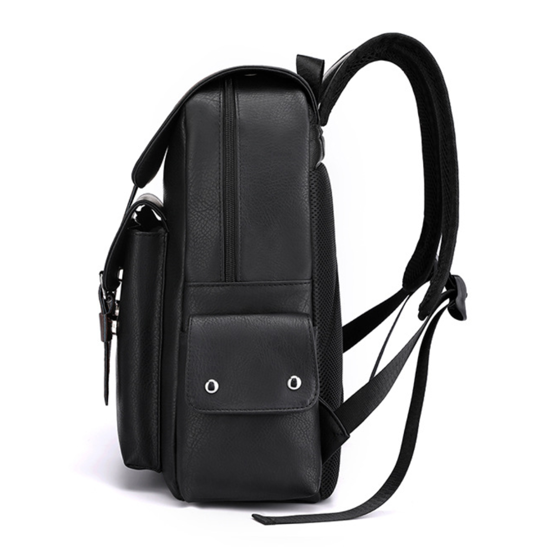 Soft PU Leather Large Capacity Laptop Travel Backpack