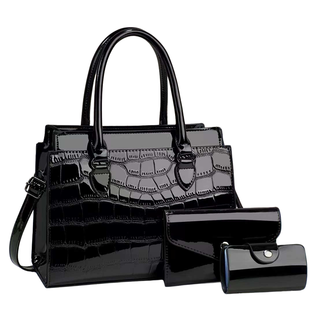 Winter Crocodile Pattern Mother and Child Bag Set
