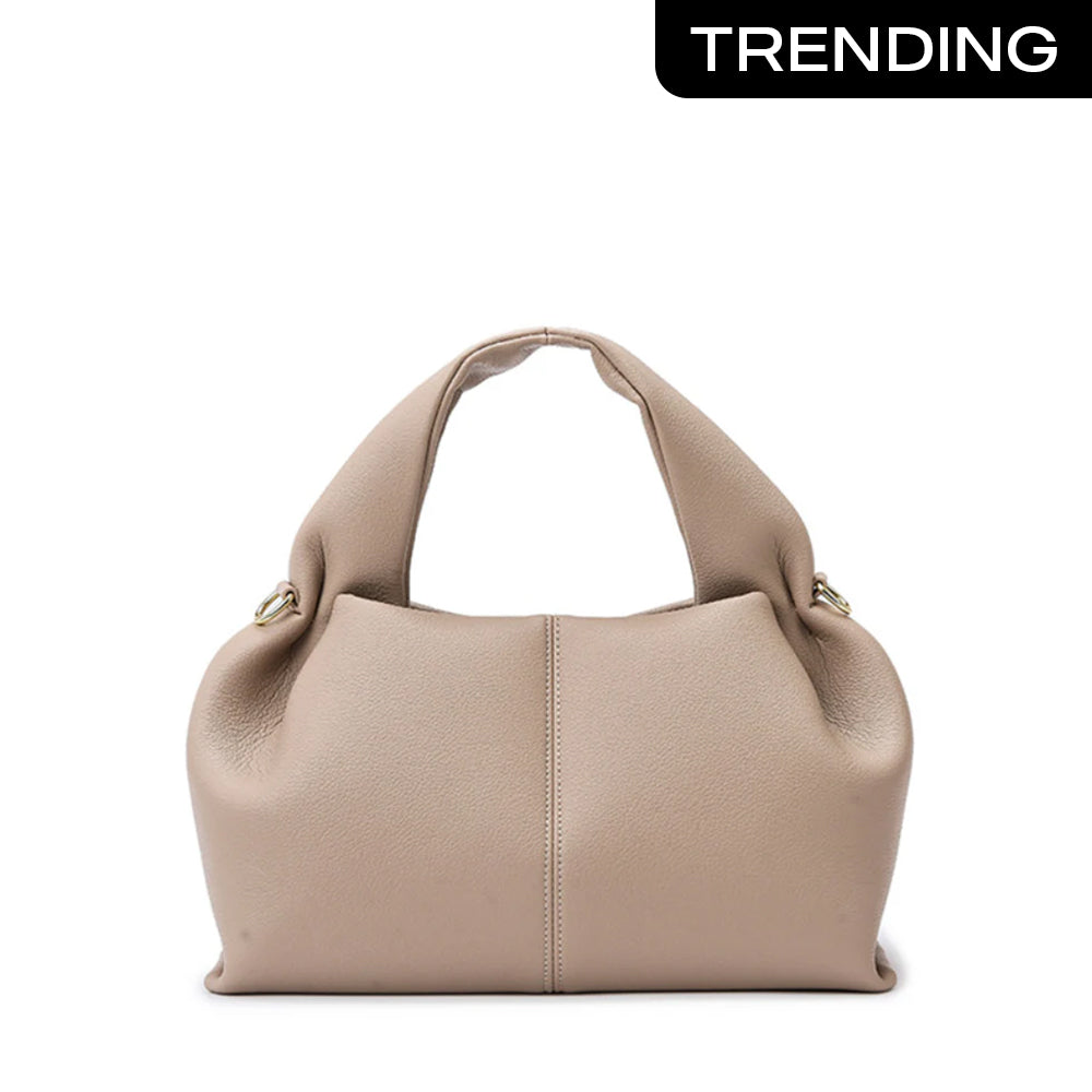 French Style PU Leather Dumpling Messenger Bag