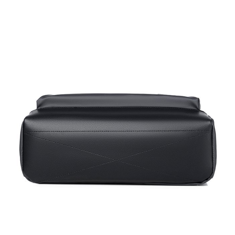 Men's Solid Color Nylon Messenger Laptop Bag