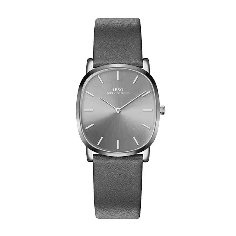Olive Arc Minimal Leather Watch