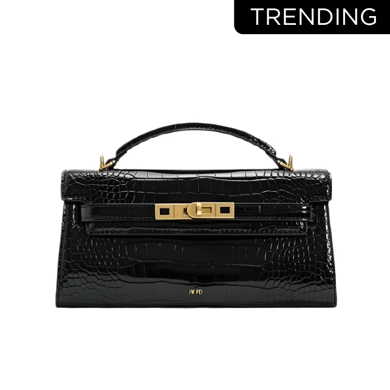 Luxury Crocodile Pattern Genuine Leather Kelly Handbag