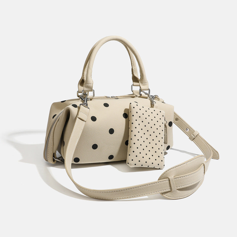 Polka Dot Boston Handbag