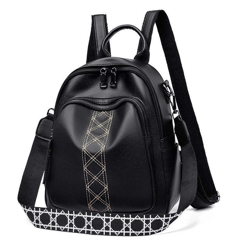 Fashionable Litchi Pattern Women's Backpack