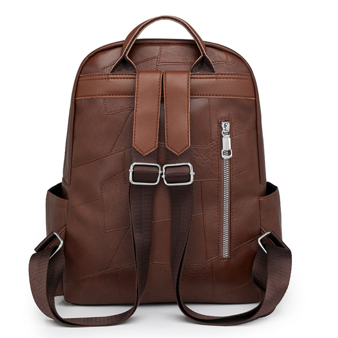 Style Large Capacity Women's Soft Leather  Backpack