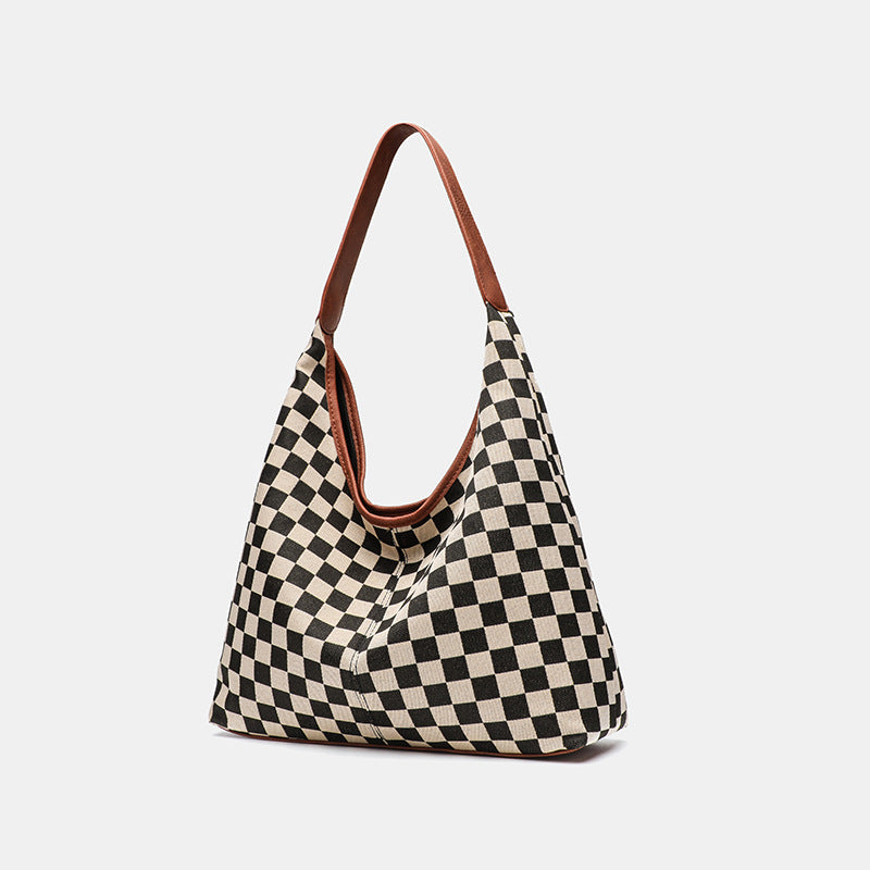 Plaid Trend Carry Tote Bag