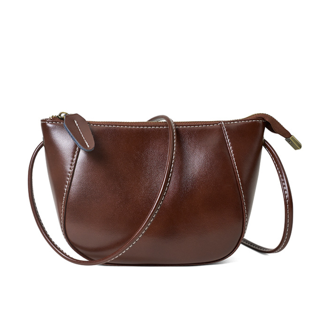 Exquisite Faux Leather Cowhide Crossbody Shoulder Bag