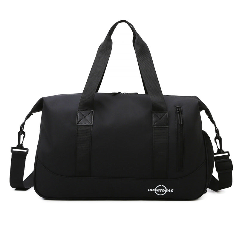 Large-Capacity Oxford Gym Duffle with Shoe Compartment