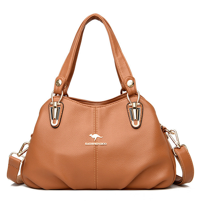 Elegant PU Leather Crossbody Shoulder Tote Bag