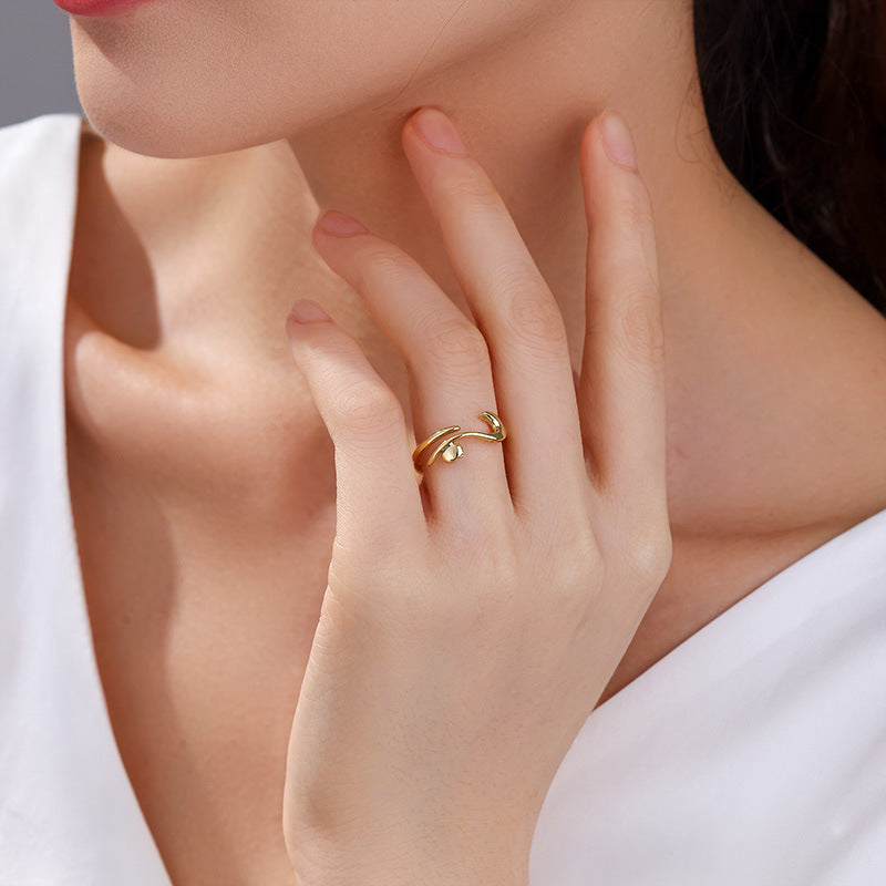 Gold Cat Adjustable Ring