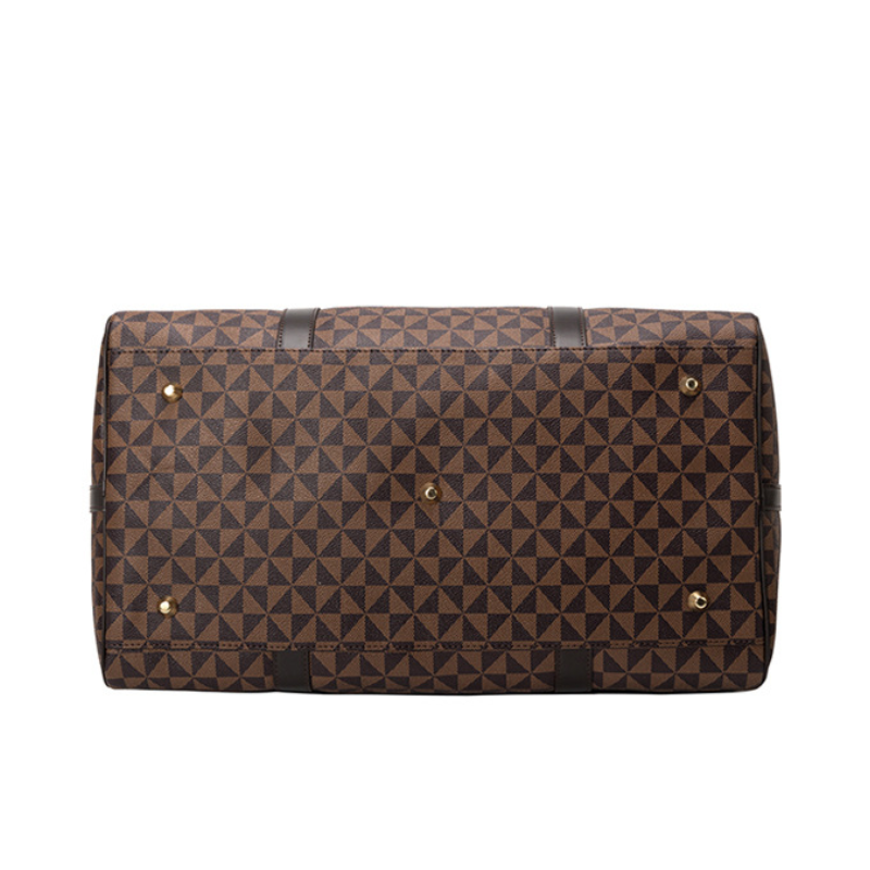 Women's PU Leather Printed Boston Travel Bag