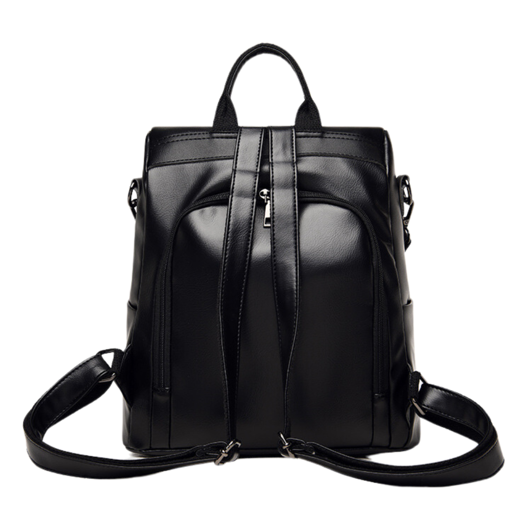 Soft Leather Simple School & Travel Backpack