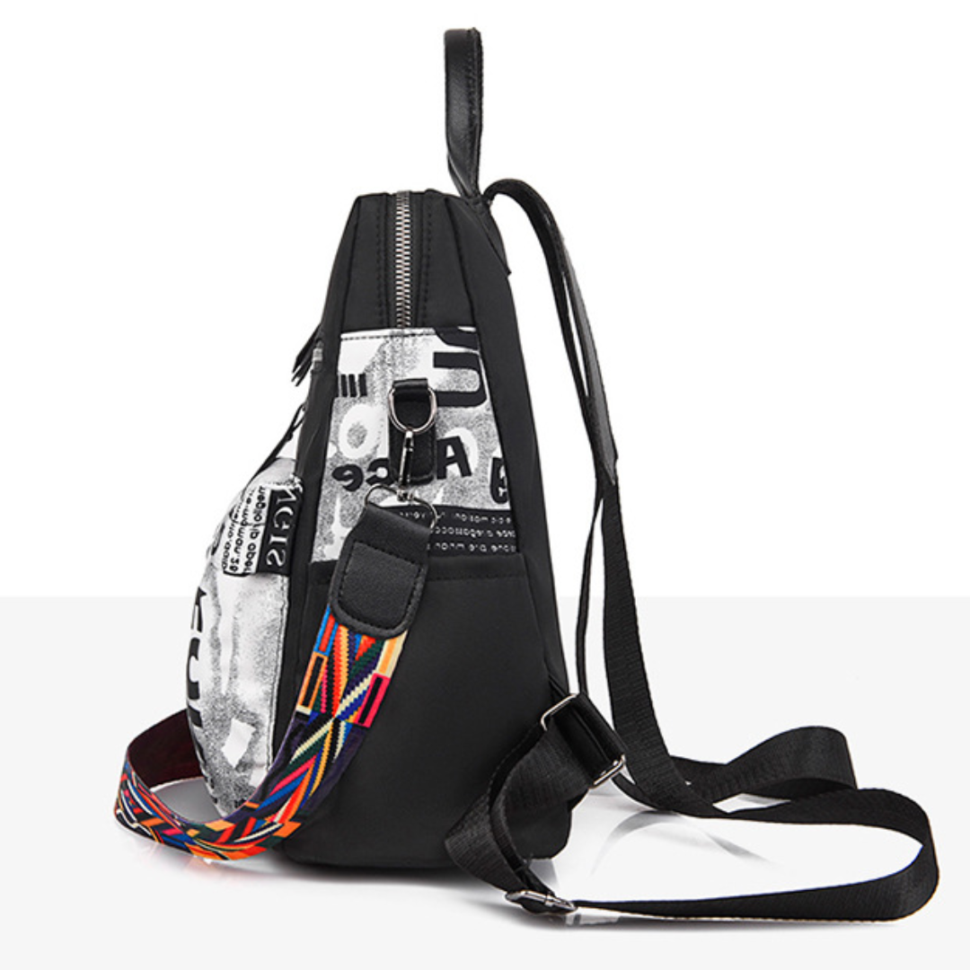 Trendy Contrast Oxford Cloth Lightweight Travel Backpack